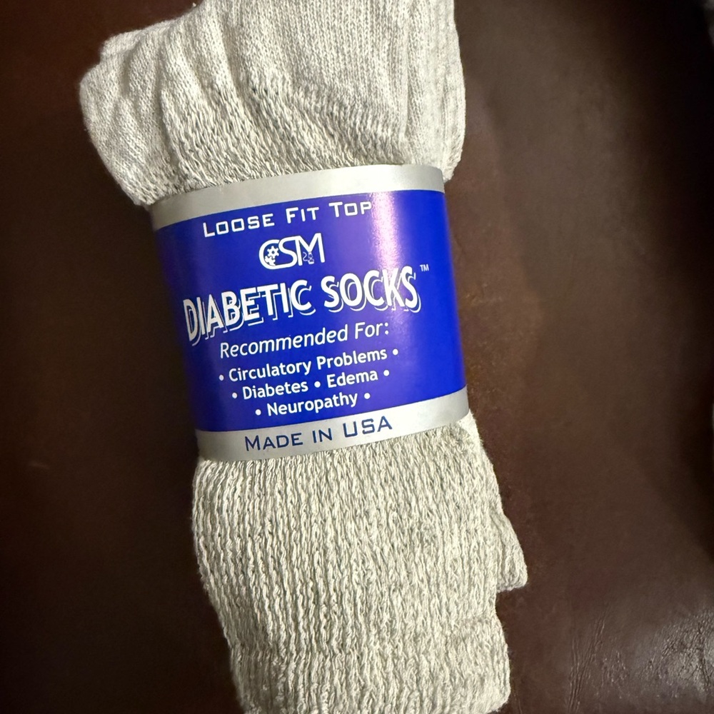 Loose Fit Top Diabetic Socks - Light Gray